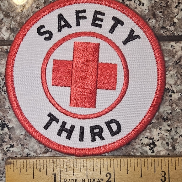 Lip Bomb "Safety 3rd" 3" Embroidered patch - Picture 3 of 3